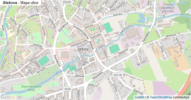 Alešova - mapa ulice
