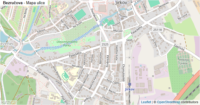 Bezručova - mapa ulice