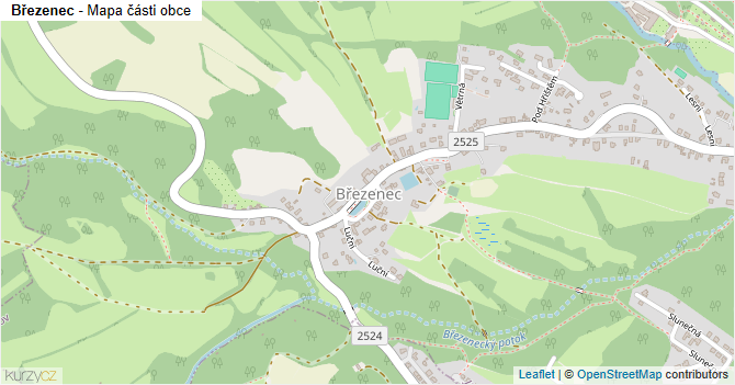 Březenec - mapa části obce