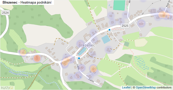 Březenec - mapa podnikání