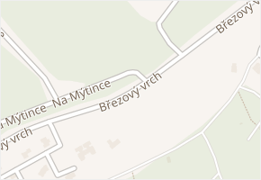 Březový vrch v obci Jirkov - mapa ulice
