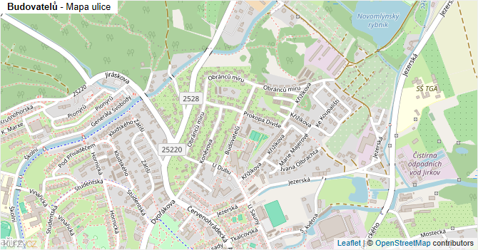 Budovatelů - mapa ulice