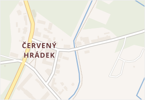 Červený Hrádek v obci Jirkov - mapa části obce