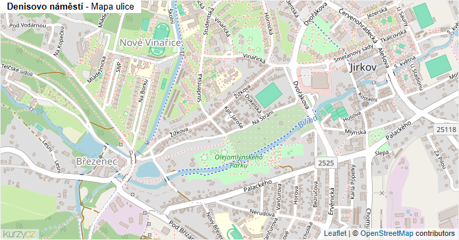 Denisovo náměstí - mapa ulice