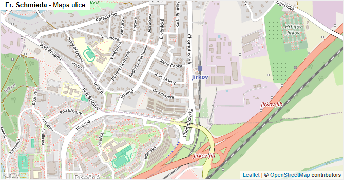 Fr. Schmieda - mapa ulice