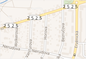 Horova v obci Jirkov - mapa ulice