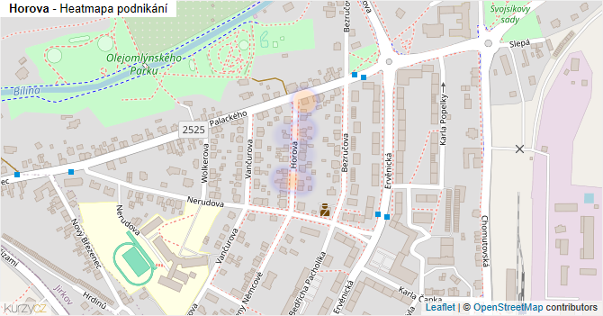 Horova - mapa podnikání