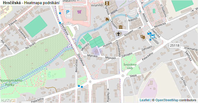 Hrnčířská - mapa podnikání