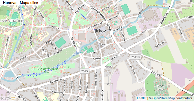 Husova - mapa ulice