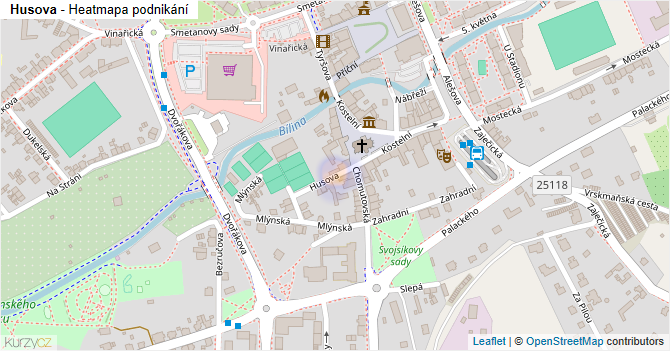 Husova - mapa firem