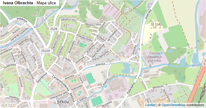 Ivana Olbrachta - mapa ulice