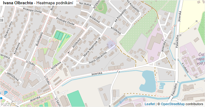 Ivana Olbrachta - mapa podnikání