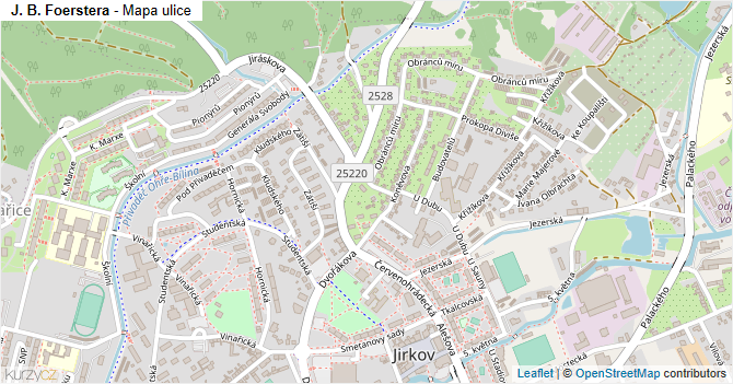 J. B. Foerstera - mapa ulice