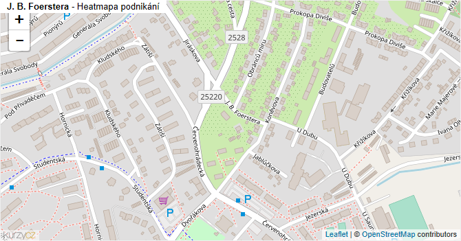 J. B. Foerstera - mapa podnikání