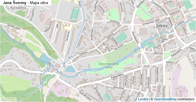 Jana Švermy - mapa ulice