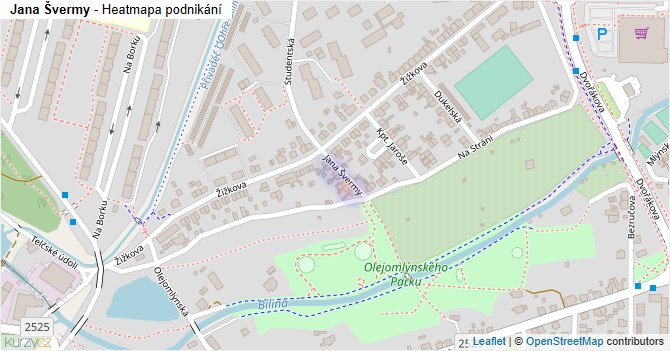 Jana Švermy - mapa podnikání