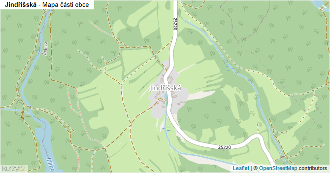 Jindřišská - mapa části obce