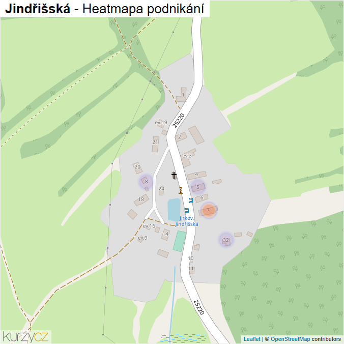 Mapa Jindřišská - Firmy v části obce.