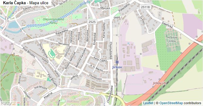 Karla Čapka - mapa ulice