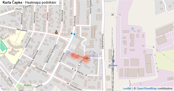 Karla Čapka - mapa podnikání