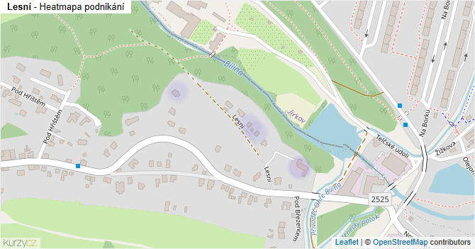 Lesní - mapa podnikání