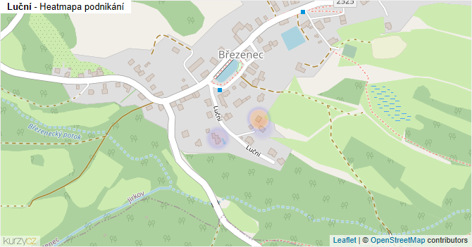 Luční - mapa podnikání