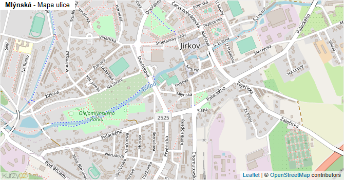 Mlýnská - mapa ulice