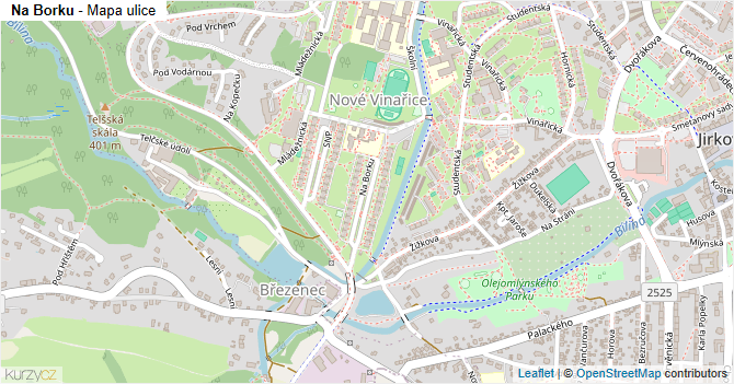 Na Borku - mapa ulice