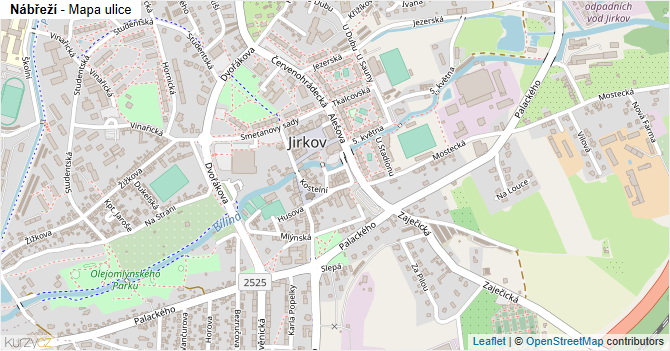 Nábřeží - mapa ulice