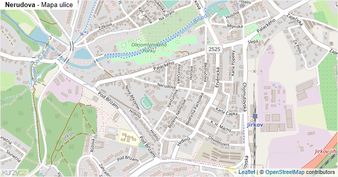 Nerudova - mapa ulice