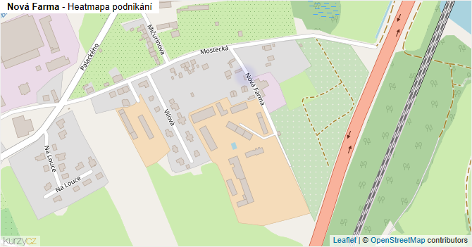 Nová Farma - mapa podnikání
