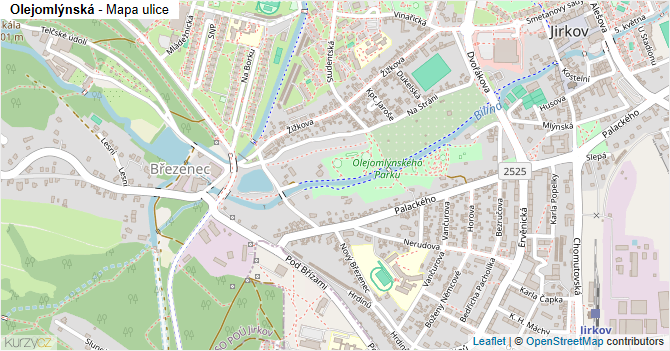 Olejomlýnská - mapa ulice