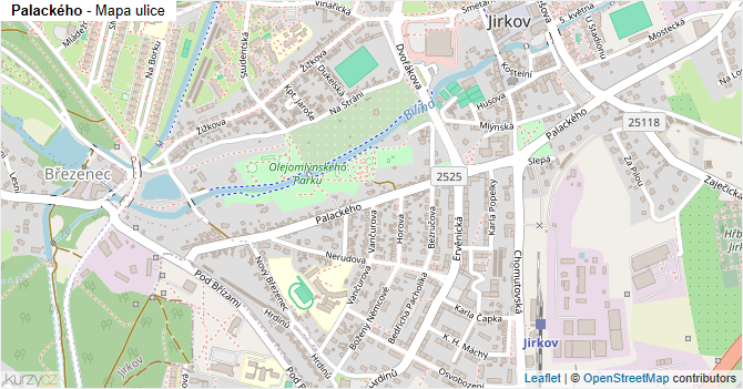 Palackého - mapa ulice