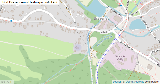Pod Březencem - mapa podnikání