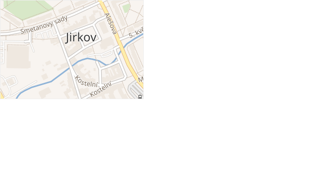 Příční v obci Jirkov - mapa ulice