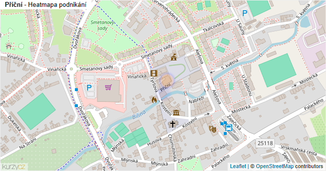 Příční - mapa podnikání