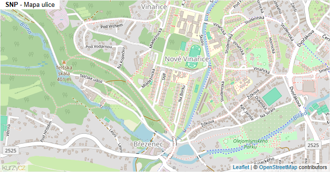 SNP - mapa ulice