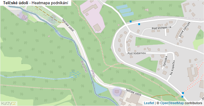 Telčské údolí - mapa podnikání