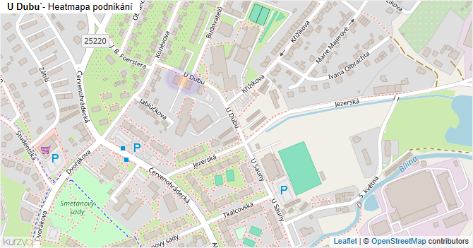 U Dubu - mapa podnikání