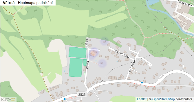 Větrná - mapa podnikání