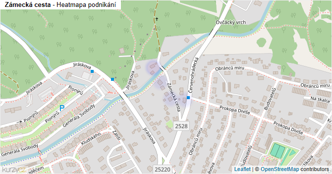 Zámecká cesta - mapa podnikání