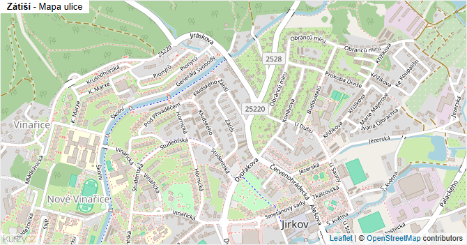 Zátiší - mapa ulice