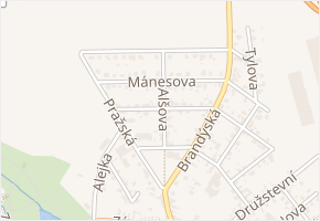 Alšova v obci Jirny - mapa ulice