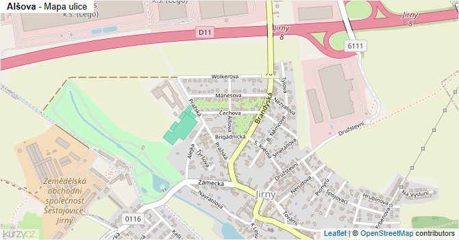 Alšova - mapa ulice