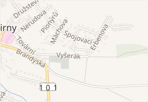 Bezručova v obci Jirny - mapa ulice