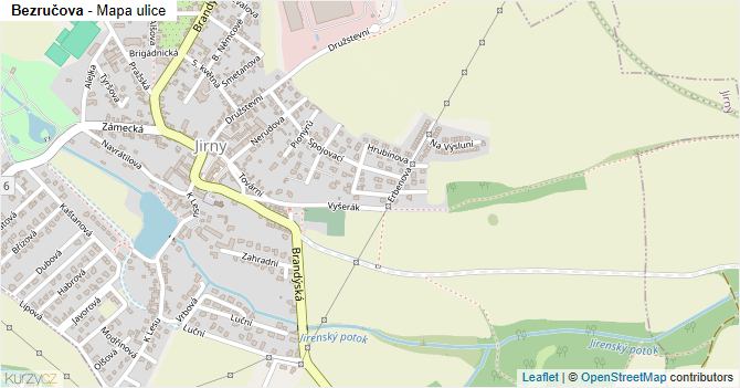 Bezručova - mapa ulice