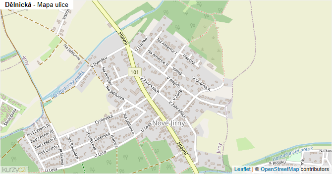 Dělnická - mapa ulice