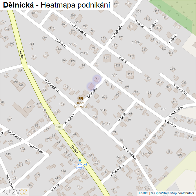 Mapa Dělnická - Firmy v ulici.