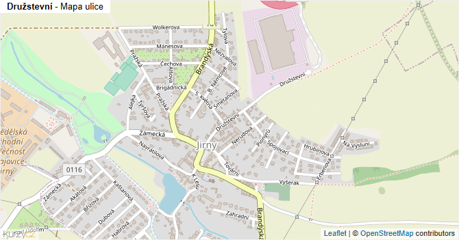 Družstevní - mapa ulice