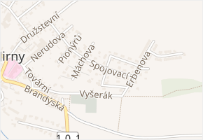Fričova v obci Jirny - mapa ulice